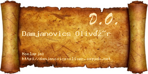 Damjanovics Olivér névjegykártya