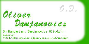 oliver damjanovics business card